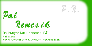 pal nemcsik business card
