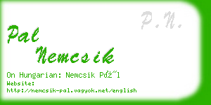 pal nemcsik business card